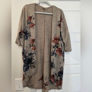 Womens floral long sweater